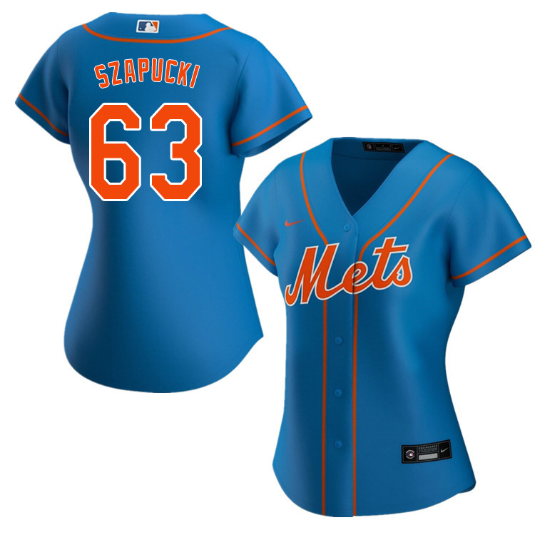 Nike Women #63 Thomas Szapucki New York Mets Baseball Jerseys Sale-Blue